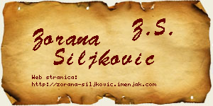 Zorana Šiljković vizit kartica